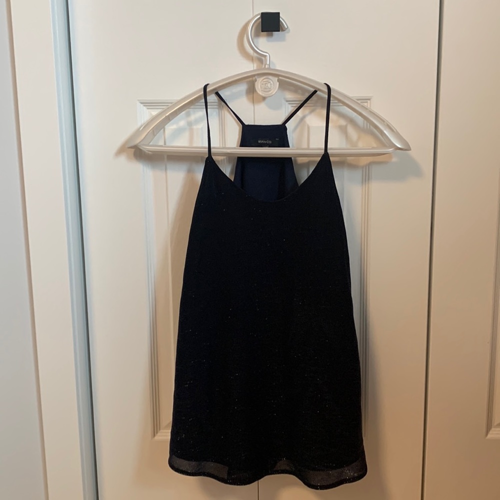 RW&Co Navy Top with shimmer